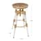 27" Gold Acrylic Bar Stool with Clear Acrylic Accents